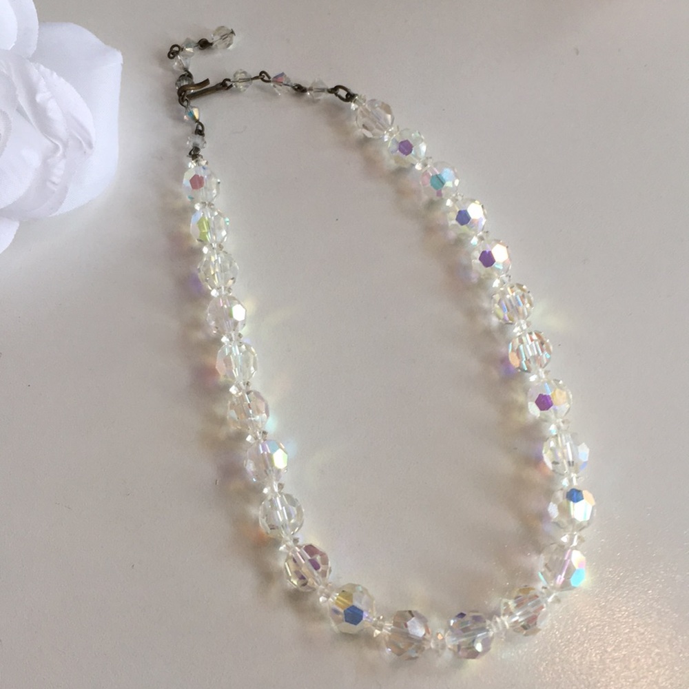 Vintage Aurora Borealis Crystal Choker